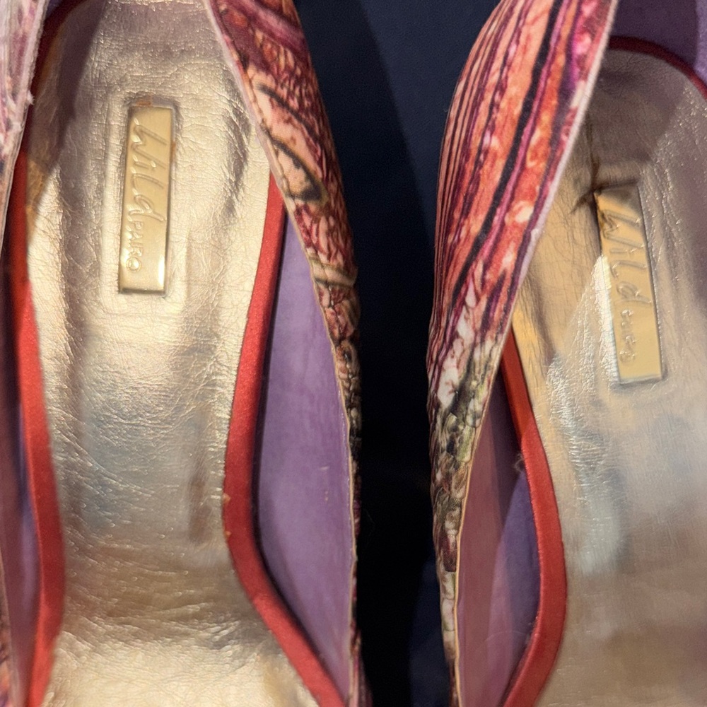 Wild Pair  Multicolor Peep-Toe Heels